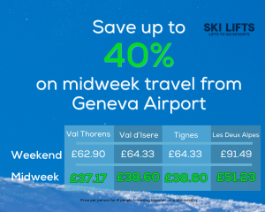 midweek ski transfers